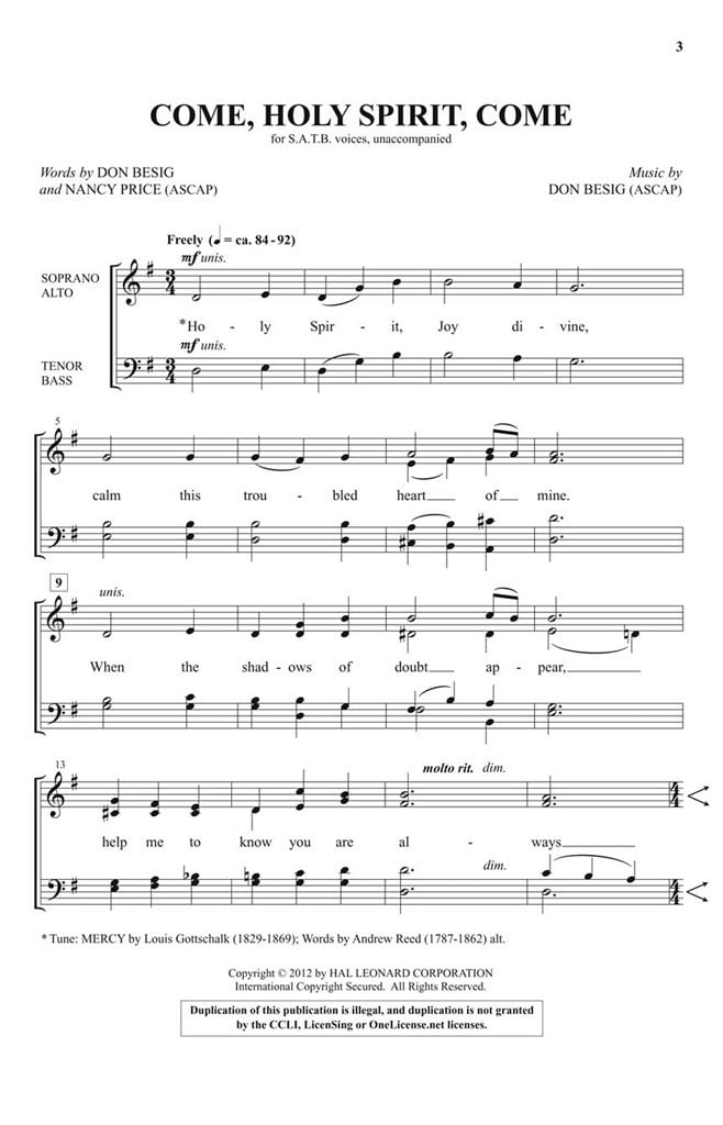 Come, Holy Spirit, Come